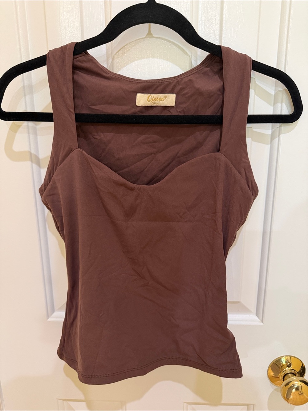 Quince Brown Sweetheart Strap Camisole